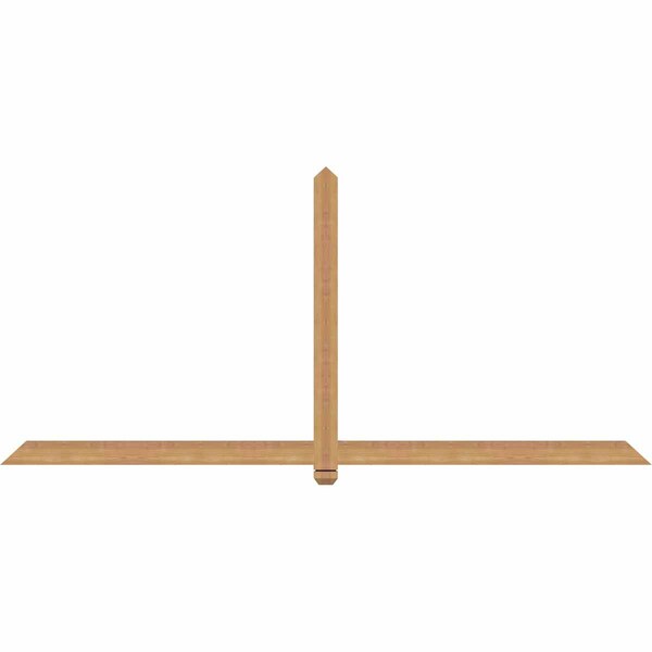 Ekena Millwork Eugene Smooth Timber Gable Bracket, Western Red Cedar, 96"W x 44"H x 1 1/2"D x 3 1/2"F, 11/12 Pitch GBW096X44X0204EUG00SWR - main